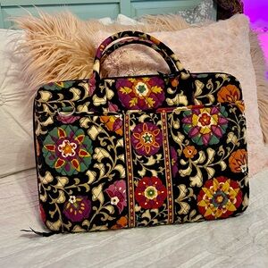 Vera Bradley “Suzani” Laptop Bag Quilted Briefcase Travel Retired Pattern